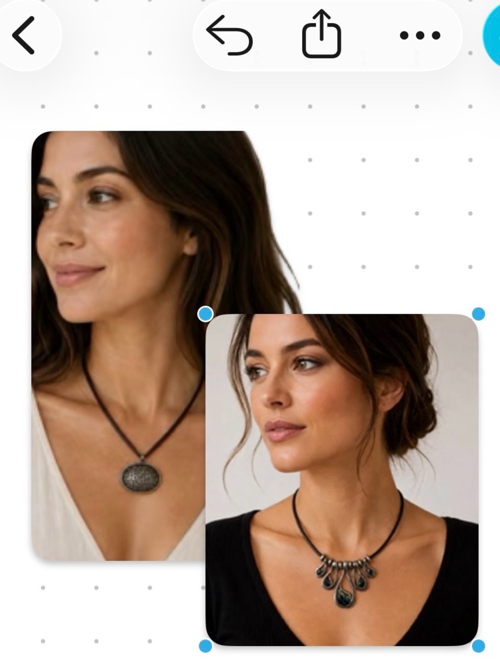 Two Chico’s Stylish Choker/Necklaces, both are Silver Tone & are on Leather Cord